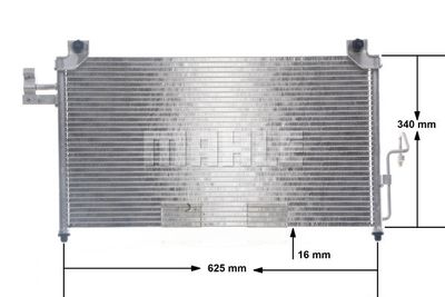 MAHLE AC 327 000S / Condensatore, Climatizzatore BEHR