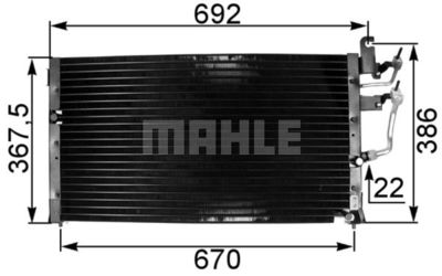 MAHLE AC 329 000S / Condensatore, Climatizzatore BEHR