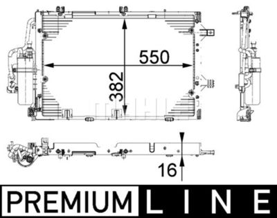 Mahle A/C 335 000P / condensatore, climatizzatore behr *** premium line ***