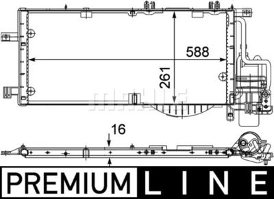 Mahle A/C 336 000P / condensatore, climatizzatore behr *** premium line ***