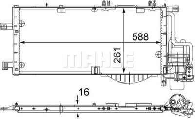 MAHLE AC 336 000S / Condensatore, Climatizzatore BEHR