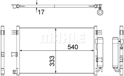 MAHLE AC 507 000S / Condensatore, Climatizzatore BEHR