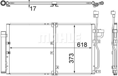 MAHLE AC 510 000S / Condensatore, Climatizzatore BEHR