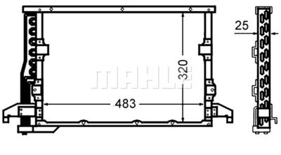 MAHLE AC 512 000S / Condensatore, Climatizzatore BEHR