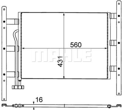 MAHLE AC 520 000S / Condensatore, Climatizzatore BEHR