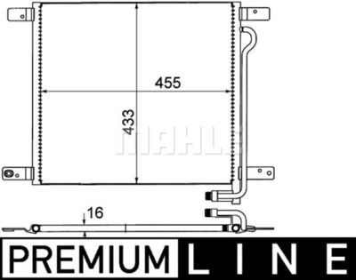 Mahle A/C 521 000P / condensatore, climatizzatore behr *** premium line ***