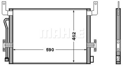 MAHLE AC 524 000S / Condensatore, Climatizzatore BEHR