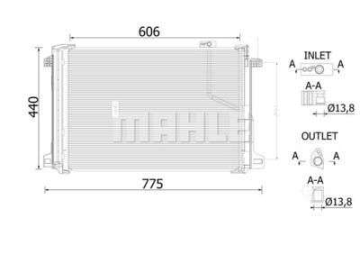 MAHLE AC 786 000S / Condensatore, Climatizzatore BEHR