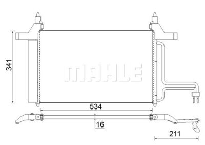 MAHLE AC 790 000S / Condensatore, Climatizzatore BEHR