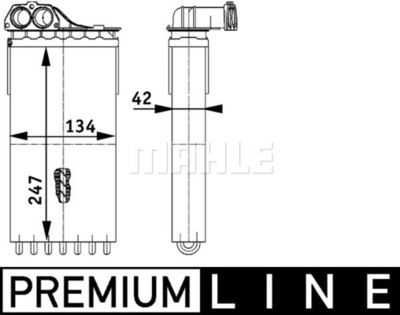 MAHLE AH 112 000P / Scambiatore calore, Riscaldamento abitacolo BEHR *** PREMIUM LINE ***
