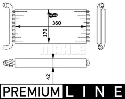 MAHLE AH 113 000P / Scambiatore calore, Riscaldamento abitacolo BEHR *** PREMIUM LINE ***