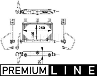 MAHLE AH 114 000P / Scambiatore calore, Riscaldamento abitacolo BEHR *** PREMIUM LINE ***