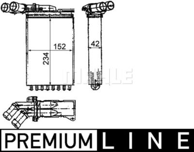 MAHLE AH 116 000P / Scambiatore calore, Riscaldamento abitacolo BEHR *** PREMIUM LINE ***