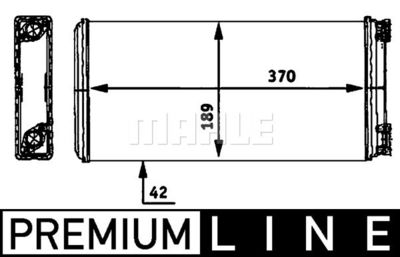 MAHLE AH 118 000P / Scambiatore calore, Riscaldamento abitacolo BEHR *** PREMIUM LINE ***