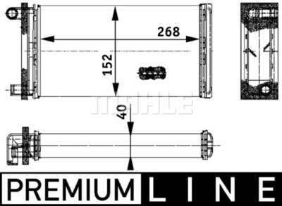 MAHLE AH 121 000P / Scambiatore calore, Riscaldamento abitacolo BEHR *** PREMIUM LINE ***