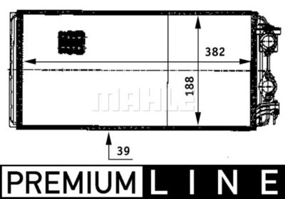 MAHLE AH 122 000P / Scambiatore calore, Riscaldamento abitacolo BEHR *** PREMIUM LINE ***