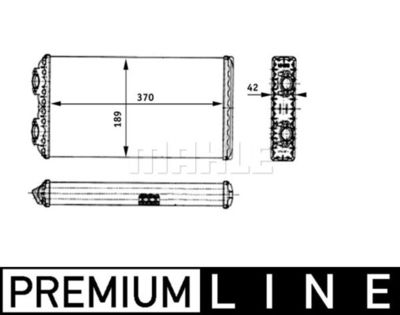 MAHLE AH 125 000P / Scambiatore calore, Riscaldamento abitacolo BEHR *** PREMIUM LINE ***