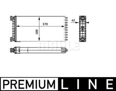 MAHLE AH 130 000P / Scambiatore calore, Riscaldamento abitacolo BEHR *** PREMIUM LINE ***