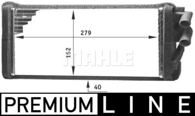MAHLE AH 98 000P / Scambiatore calore, Riscaldamento abitacolo BEHR *** PREMIUM LINE ***