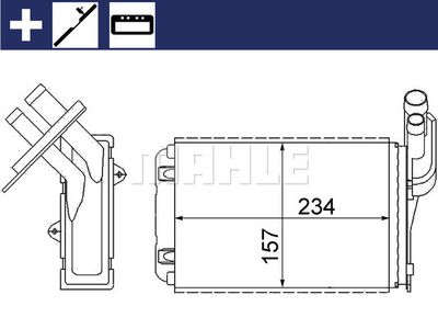 MAHLE AH 99 000S / Scambiatore calore, Riscaldamento abitacolo BEHR