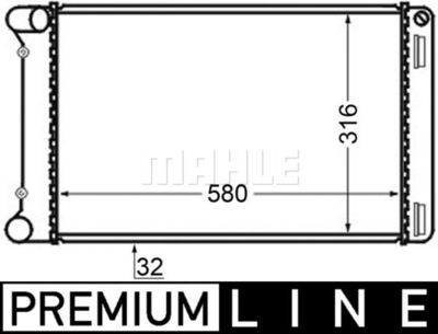 MAHLE CR 125 000P / Radiatore, Raffreddamento motore BEHR *** PREMIUM LINE ***