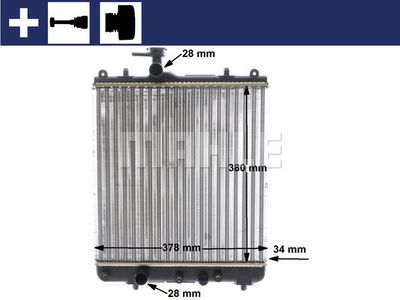 MAHLE CR 1514 000S / Radiatore, Raffreddamento motore BEHR