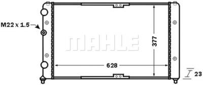 MAHLE CR 1535 000S / Radiatore, Raffreddamento motore BEHR