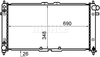 MAHLE CR 193 000S / Radiatore, Raffreddamento motore BEHR