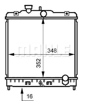 MAHLE CR 194 000S / Radiatore, Raffreddamento motore BEHR