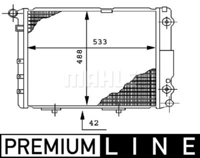 MAHLE CR 293 000P / Radiatore, Raffreddamento motore BEHR *** PREMIUM LINE ***