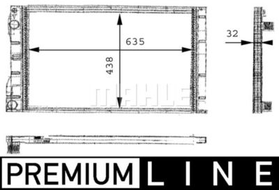 MAHLE CR 480 000P / Radiatore, Raffreddamento motore BEHR *** PREMIUM LINE ***