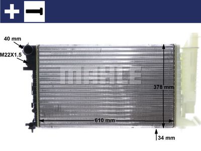 MAHLE CR 481 000S / Radiatore, Raffreddamento motore BEHR