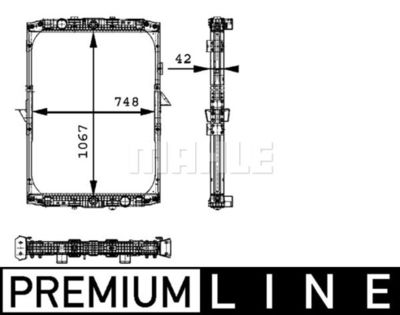 MAHLE CR 690 000P / Radiatore, Raffreddamento motore BEHR *** PREMIUM LINE ***