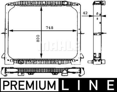 MAHLE CR 691 000P / Radiatore, Raffreddamento motore BEHR *** PREMIUM LINE ***