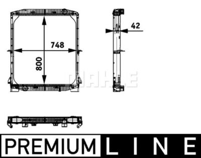 MAHLE CR 695 000P / Radiatore, Raffreddamento motore BEHR *** PREMIUM LINE ***