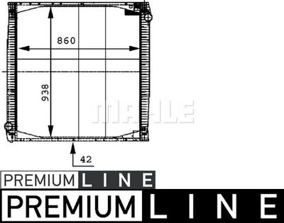 MAHLE CR 696 000P / Radiatore, Raffreddamento motore BEHR *** PREMIUM LINE ***