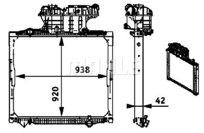 MAHLE CR 701 000P / Radiatore, Raffreddamento motore BEHR *** PREMIUM LINE ***