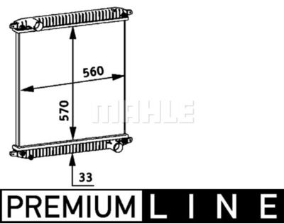 MAHLE CR 703 000P / Radiatore, Raffreddamento motore BEHR *** PREMIUM LINE ***