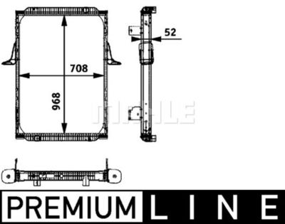 MAHLE CR 704 000P / Radiatore, Raffreddamento motore BEHR *** PREMIUM LINE ***