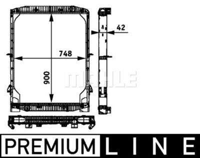 MAHLE CR 706 000P / Radiatore, Raffreddamento motore BEHR *** PREMIUM LINE ***