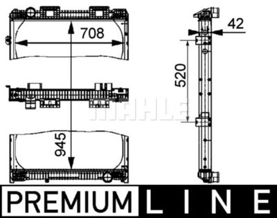 MAHLE CR 707 000P / Radiatore, Raffreddamento motore BEHR *** PREMIUM LINE ***