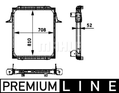 MAHLE CR 708 000P / Radiatore, Raffreddamento motore BEHR *** PREMIUM LINE ***