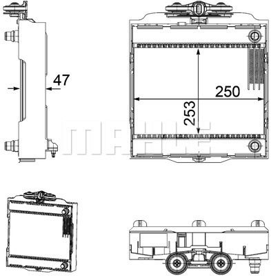 MAHLE CR 923 000P / Radiatore, Raffreddamento motore BEHR *** PREMIUM LINE ***