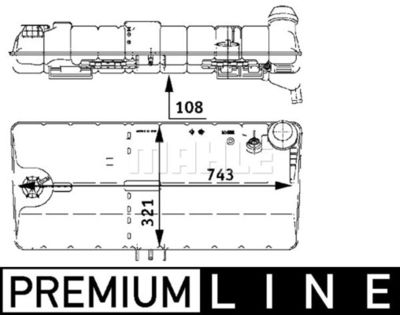 MAHLE CRT 47 000P / Serbatoio compensazione, Refrigerante BEHR *** PREMIUM LINE ***