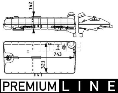 MAHLE CRT 50 000P / Serbatoio compensazione, Refrigerante BEHR *** PREMIUM LINE ***
