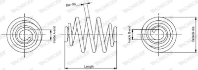 Monroe SP2206 / molla autotelaio monroe oespectrum springs