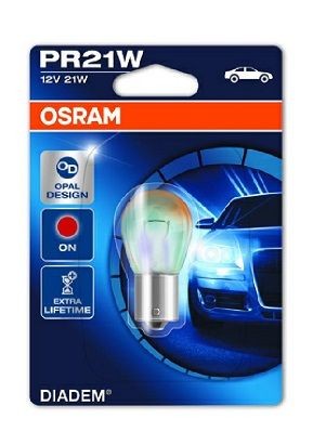OSRAM 7508LDR-01B Lampadina, Luce stop / Luce posteriore PR21W, 12V 21W, DIADEM