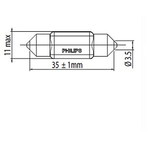 Festoon 38mm LED 11854 U30CW