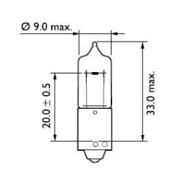 PHILIPS 12146CP Lampadina indicatore direzione giallo 12V 21W, HY21W, Lampada alogena in miniatura