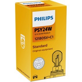 PHILIPS SilverVision 12180SV+C1 Lampadina indicatore direzione argento 12V 24W, PSY24W